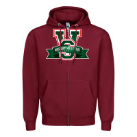 Burgundy mississippi valley Zipper Hoodie - linhVisuals