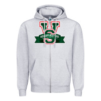 Heather Grey mississippi valley Zipper Hoodie - linhVisuals