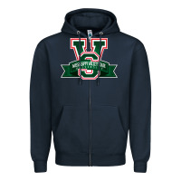 Navy mississippi valley Zipper Hoodie - linhVisuals