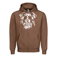 Chestnut border collie dog t  shirt border collie with sunglasses cool dog t  s Zipper Hoodie - linhVisuals