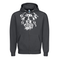 Smoke border collie dog t  shirt border collie with sunglasses cool dog t  s Zipper Hoodie - linhVisuals
