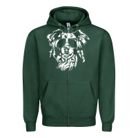 Sports Green border collie dog t  shirt border collie with sunglasses cool dog t  s Zipper Hoodie - linhVisuals