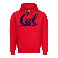 Red california Zipper Hoodie - linhVisuals