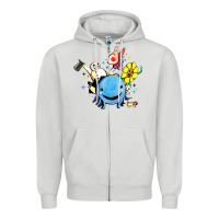 Dove Grey oswald the octopus Zipper Hoodie - linhVisuals