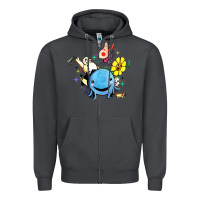 Smoke oswald the octopus Zipper Hoodie - linhVisuals