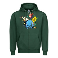 Sports Green oswald the octopus Zipper Hoodie - linhVisuals