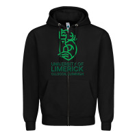 Black ul  university of limerick Zipper Hoodie - linhVisuals