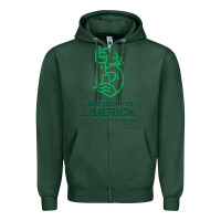 Sports Green ul  university of limerick Zipper Hoodie - linhVisuals