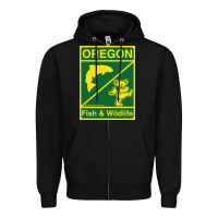 Black oregon fish & wildlife deadheads unite! Zipper Hoodie - linhVisuals