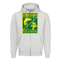 Dove Grey oregon fish & wildlife deadheads unite! Zipper Hoodie - linhVisuals