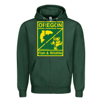 Sports Green oregon fish & wildlife deadheads unite! Zipper Hoodie - linhVisuals