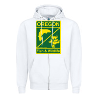 White oregon fish & wildlife deadheads unite! Zipper Hoodie - linhVisuals