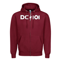 Burgundy DC 101 Zipper Hoodie - linhVisuals