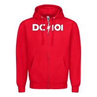 Red DC 101 Zipper Hoodie - linhVisuals