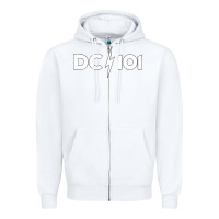 White DC 101 Zipper Hoodie - linhVisuals