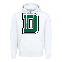 White dartmouth Zipper Hoodie - linhVisuals