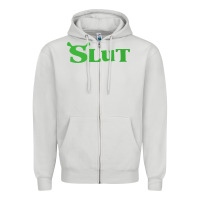 Dove Grey SHREK SLUT GREEN SHIRT Zipper Hoodie - linhVisuals