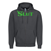 Smoke SHREK SLUT GREEN SHIRT Zipper Hoodie - linhVisuals