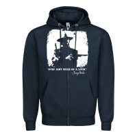 Navy josey wales player film Zipper Hoodie - linhVisuals