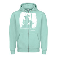 Seafoam josey wales player film Zipper Hoodie - linhVisuals