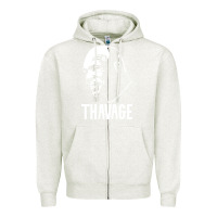 Oatmeal Heather THAVAGE Zipper Hoodie - linhVisuals
