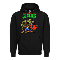 Black groovie ghoulies Zipper Hoodie - linhVisuals