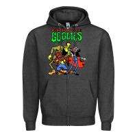 Charcoal Heather groovie ghoulies Zipper Hoodie - linhVisuals
