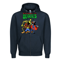 Navy groovie ghoulies Zipper Hoodie - linhVisuals