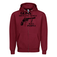Burgundy guns dont kill people i kill people 1996 Zipper Hoodie - linhVisuals