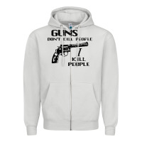 Dove Grey guns dont kill people i kill people 1996 Zipper Hoodie - linhVisuals