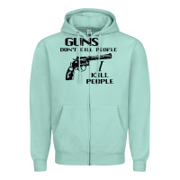 Seafoam guns dont kill people i kill people 1996 Zipper Hoodie - linhVisuals