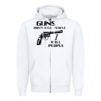 White guns dont kill people i kill people 1996 Zipper Hoodie - linhVisuals