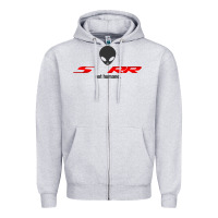 Heather Grey s1000rr not humane Zipper Hoodie - linhVisuals