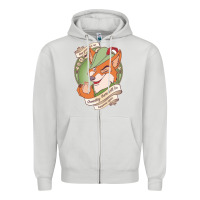 Dove Grey chin up   robin hood Zipper Hoodie - linhVisuals