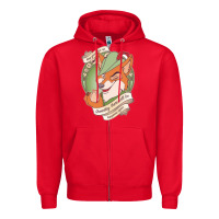 Red chin up   robin hood Zipper Hoodie - linhVisuals