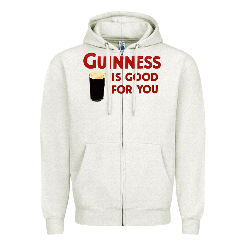 Guiness Is Good For You (and Me) Hq Fnny Zipper Hoodie by linhVisuals | Teevron