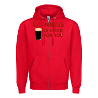 Red guiness is good for you (and me) hq fnny Zipper Hoodie - linhVisuals