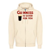 Sandshell guiness is good for you (and me) hq fnny Zipper Hoodie - linhVisuals