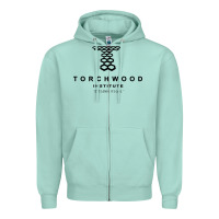 Seafoam torchwood institute Zipper Hoodie - linhVisuals