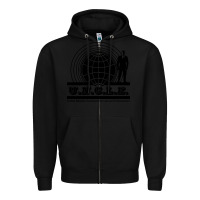 Black the man from u.n.c.l.e. Zipper Hoodie - linhVisuals