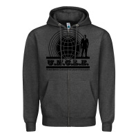Charcoal Heather the man from u.n.c.l.e. Zipper Hoodie - linhVisuals
