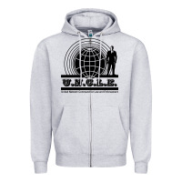 Heather Grey the man from u.n.c.l.e. Zipper Hoodie - linhVisuals