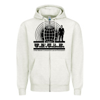Oatmeal Heather the man from u.n.c.l.e. Zipper Hoodie - linhVisuals