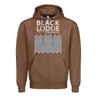 Chestnut twin peaks inspired japanese black lodge Zipper Hoodie - linhVisuals