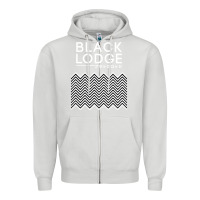 Dove Grey twin peaks inspired japanese black lodge Zipper Hoodie - linhVisuals