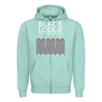 Seafoam twin peaks inspired japanese black lodge Zipper Hoodie - linhVisuals