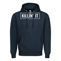 Navy killin' it t Zipper Hoodie - linhVisuals
