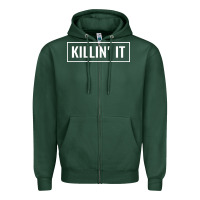 Sports Green killin' it t Zipper Hoodie - linhVisuals