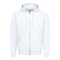 White killin' it t Zipper Hoodie - linhVisuals