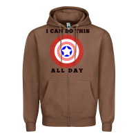 Chestnut i can do this all day graphic mens & womens t shirt Zipper Hoodie - linhVisuals